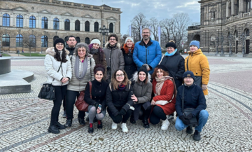 team picture of training’s participants and project’s partners in the city centre of Dresden, Germany.